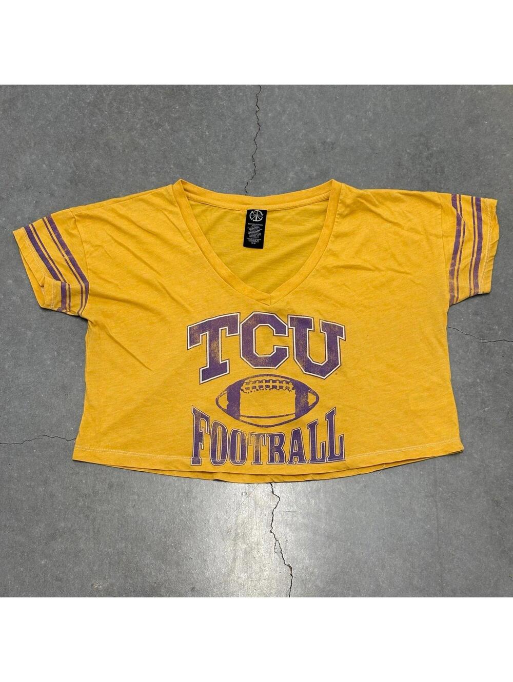 Recycled Karma TCU Football Crop Top